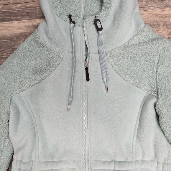 Koolaburra by UGG Bonded Fleece Jacket with Cinch Waist Silver Green - Picture 7 of 11